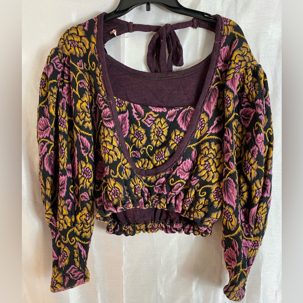 NWT Free People Floral  No Ordinary Top